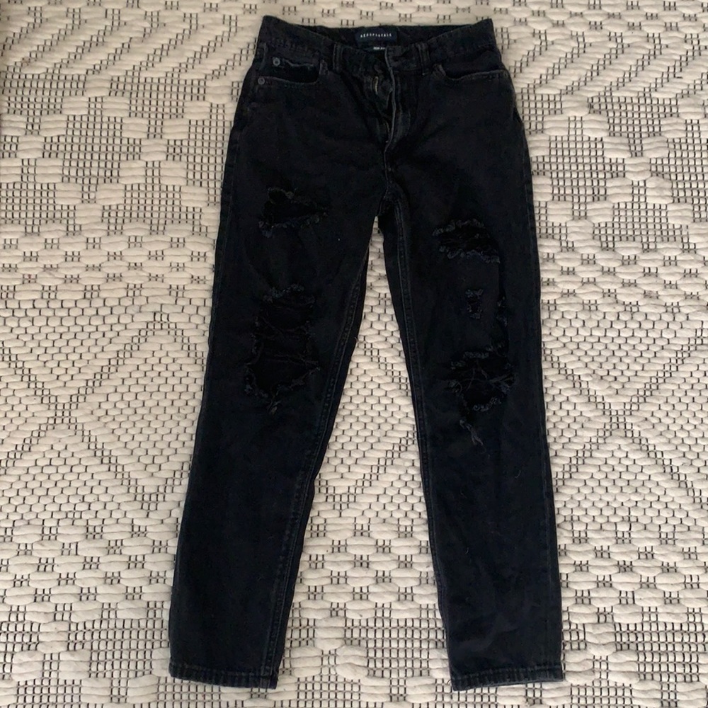 Baggy Black ripped jeans